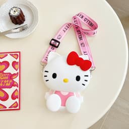 [Lớn, vừa điện thoại] Túi xách silicon pop it Hello kitty đeo chéo đựng lì xì, điện thoại thời trang 9