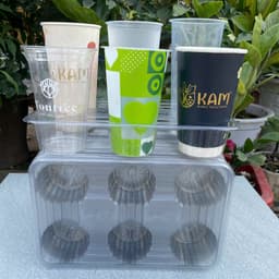 Túi đựng khay ly 4 ô 6 ô – Túi PE hột xoài trong suốt đựng trà sữa, cà phê, đồ ăn mang đi tiện lợi 4