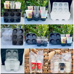 Túi đựng khay ly 4 ô 6 ô – Túi PE hột xoài trong suốt đựng trà sữa, cà phê, đồ ăn mang đi tiện lợi 1
