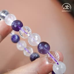 Ngọc Đan Tâm - Vòng Tay Thạch Anh Hỗn Hợp Cắt Giác 10mm 2A - Mệnh Kim 4