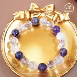 Ngọc Đan Tâm - Vòng Tay Thạch Anh Hỗn Hợp Cắt Giác 10mm 2A - Mệnh Kim 6