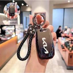 KIA - Ốp Chìa Khoá Xe KIA 3 Nút Thông Minh Ombre Chất Liệu TPU Hai Màu Đen, Hồng Dùng Cho Remote 3 Nút Bấm 8