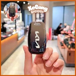 KIA - Ốp Chìa Khoá Xe KIA 3 Nút Thông Minh Ombre Chất Liệu TPU Hai Màu Đen, Hồng Dùng Cho Remote 3 Nút Bấm 1