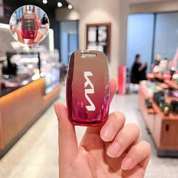 KIA - Ốp Chìa Khoá Xe KIA 3 Nút Thông Minh Ombre Chất Liệu TPU Hai Màu Đen, Hồng Dùng Cho Remote 3 Nút Bấm 2