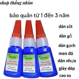 Combo 3 lọ keo siêu dính OILY GLUE dán gỗ nhựa dép sứ sắt gốm sứ 5