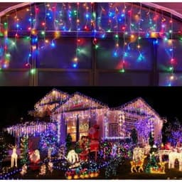 ''Đèn Rèm'' /6M thả 60cm/24 sợi Led Rủ  Trang Trí Ngoài Trời Trang Trí Nhà Cửa ''TH'' 4