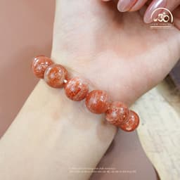 Ngọc Đan Tâm - Vòng Tay Đá Mặt Trời 12mm 4A - Mệnh Hoả & Mệnh Thổ 4