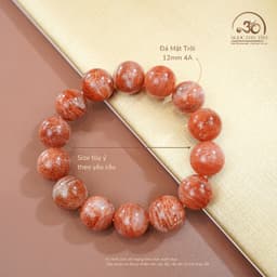 Ngọc Đan Tâm - Vòng Tay Đá Mặt Trời 12mm 4A - Mệnh Hoả & Mệnh Thổ 2