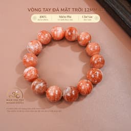 Ngọc Đan Tâm - Vòng Tay Đá Mặt Trời 12mm 4A - Mệnh Hoả & Mệnh Thổ 1
