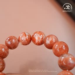 Ngọc Đan Tâm - Vòng Tay Đá Mặt Trời 12mm 4A - Mệnh Hoả & Mệnh Thổ 5