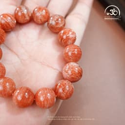 Ngọc Đan Tâm - Vòng Tay Đá Mặt Trời 12mm 4A - Mệnh Hoả & Mệnh Thổ 7