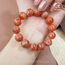 Ngọc Đan Tâm - Vòng Tay Đá Mặt Trời 12mm 4A - Mệnh Hoả & Mệnh Thổ 3