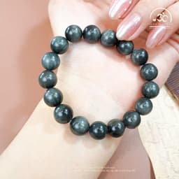 Ngọc Đan Tâm - Vòng Tay Mắt Chim Ưng Xám 10mm 5A - Mệnh Kim & Mệnh Thuỷ 3