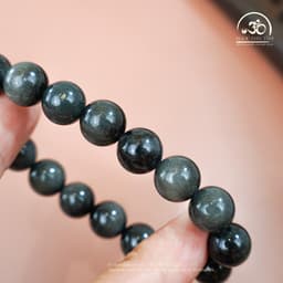 Ngọc Đan Tâm - Vòng Tay Mắt Chim Ưng Xám 10mm 5A - Mệnh Kim & Mệnh Thuỷ 7