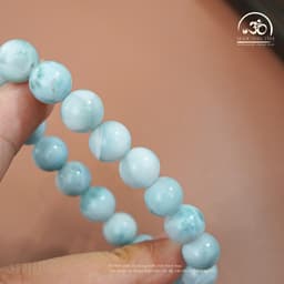 Ngọc Đan Tâm - Vòng Tay Đá Larimar 10mm 5A - Mệnh Thuỷ & Mệnh Mộc 9