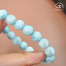 Ngọc Đan Tâm - Vòng Tay Đá Larimar 10mm 5A - Mệnh Thuỷ & Mệnh Mộc 6
