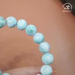 Ngọc Đan Tâm - Vòng Tay Đá Larimar 10mm 5A - Mệnh Thuỷ & Mệnh Mộc 7