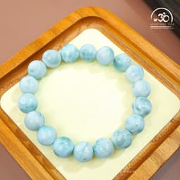 Ngọc Đan Tâm - Vòng Tay Đá Larimar 10mm 5A - Mệnh Thuỷ & Mệnh Mộc 8