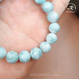 Ngọc Đan Tâm - Vòng Tay Đá Larimar 10mm 5A - Mệnh Thuỷ & Mệnh Mộc 5
