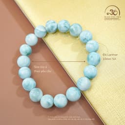 Ngọc Đan Tâm - Vòng Tay Đá Larimar 10mm 5A - Mệnh Thuỷ & Mệnh Mộc 2