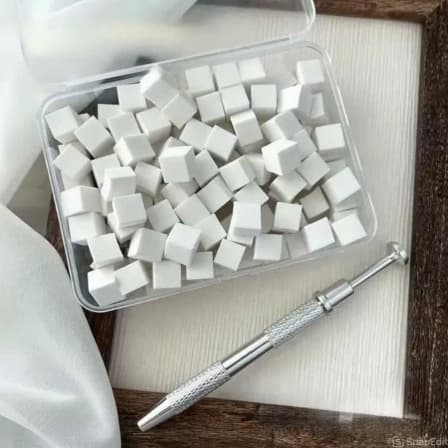 Hộp Bút kèm mút dặm ombre bông đặc siêu mướt có hộp đựng Nail Michi