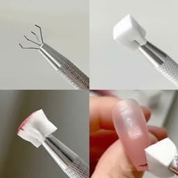 Hộp Bút kèm mút dặm ombre bông đặc siêu mướt có hộp đựng Nail Michi 3