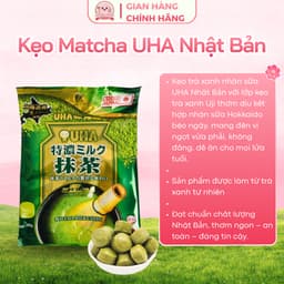 [Date Mới] Combo 5 Gói Kẹo Sữa Trà Xanh Matcha UHA Chính Hãng Nhật Bản 2