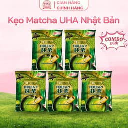 [Date Mới] Combo 5 Gói Kẹo Sữa Trà Xanh Matcha UHA Chính Hãng Nhật Bản 3