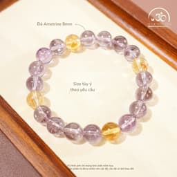 Ngọc Đan Tâm - Vòng Tay Ametrine 8mm 2A - Mệnh Thổ 2