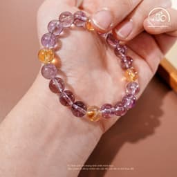 Ngọc Đan Tâm - Vòng Tay Ametrine 8mm 2A - Mệnh Thổ 6