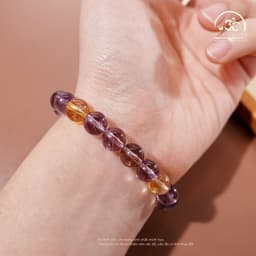 Ngọc Đan Tâm - Vòng Tay Ametrine 8mm 2A - Mệnh Thổ 5