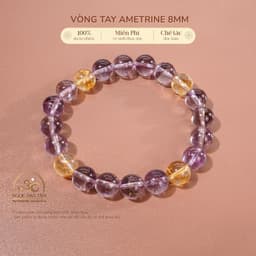 Ngọc Đan Tâm - Vòng Tay Ametrine 8mm 2A - Mệnh Thổ 1