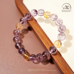 Ngọc Đan Tâm - Vòng Tay Ametrine 8mm 2A - Mệnh Thổ 8