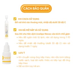 LiveSpo Navax sơ sinh MÀU VÀNG ( Hộp 5 ống x 5ml) - Nhỏ mũi, họng cho trẻ 0-2 tuổ > BUN BUN SHOP 5