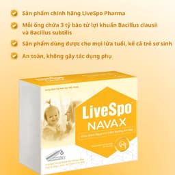 LiveSpo Navax sơ sinh MÀU VÀNG ( Hộp 5 ống x 5ml) - Nhỏ mũi, họng cho trẻ 0-2 tuổ > BUN BUN SHOP 2