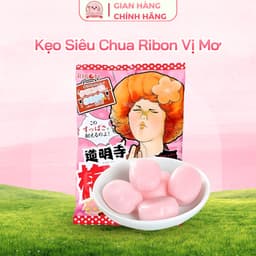 [Date Mới] Kẹo Siêu Chua RIBON Vị Chanh & Mơ Nội Địa Nhật 70g 3