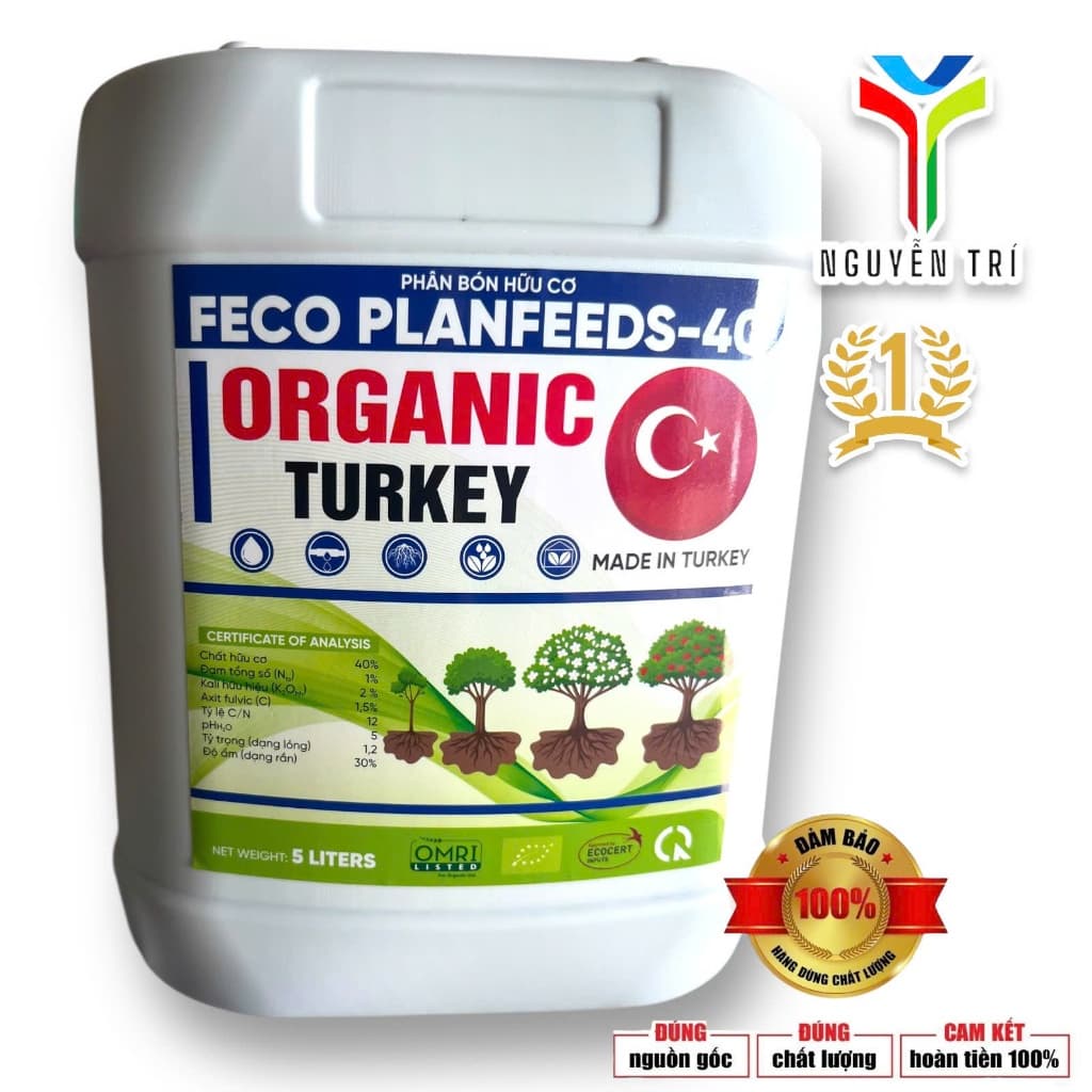 Phân bón hữu cơ FECO PLANFEEDS 5L – Nhập khẩu Thổ Nhĩ Kỳ, cải tạo đất, kích rễ, tăng năng suất