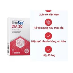 LiveSpo DIA 30 (10 x  ống 5ml) Bào Tử Lợi Khuẩn Hỗ Trợ Làm Giảm Triệu > BUN BUN SHOP 6