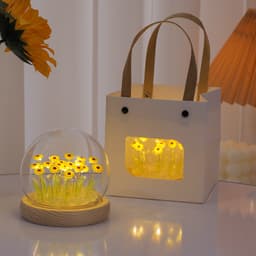 (LOẠI 1) Đèn ngủ hoa hướng dương tự làm nắp chụp thủy tinh DIY quà tăng ý nghĩa dành tặng người yêu 7
