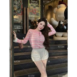 Áo len kẻ mtg ht tay bèo CN 8