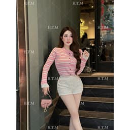Áo len kẻ mtg ht tay bèo CN 9