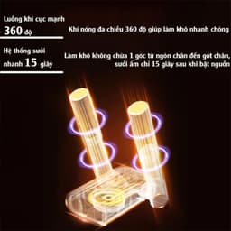 Máy Sấy Giày GB47061 Khử Trùng, Diệt Khuẩn Bằng Tia UV, Sấy Khô Nhanh, Tiện Lợi Cho Mọi Gia Đình 4