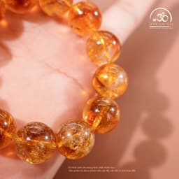 Ngọc Đan Tâm - Vòng Tay Thạch Anh Vàng Hoa Bay 13mm 3A - Mệnh Kim & Mệnh Thổ 4