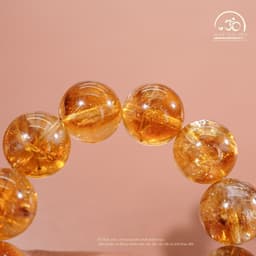 Ngọc Đan Tâm - Vòng Tay Thạch Anh Vàng Hoa Bay 13mm 3A - Mệnh Kim & Mệnh Thổ 3