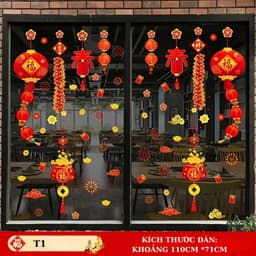 Decal NOEL - TẾT 2027 Dán Cửa Kính Trong Suốt –Tranh Tĩnh Điện Không Keo 7