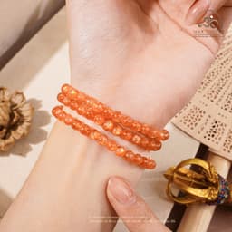 Ngọc Đan Tâm - Chuỗi Vòng Tay Hồng Nhật Vận VIP 5mm 8A - Mệnh Hoả & Mệnh Thổ 8