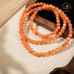 Ngọc Đan Tâm - Chuỗi Vòng Tay Hồng Nhật Vận VIP 5mm 8A - Mệnh Hoả & Mệnh Thổ 6