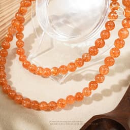 Ngọc Đan Tâm - Chuỗi Vòng Tay Hồng Nhật Vận VIP 6,5mm 8A - Mệnh Hoả & Mệnh Thổ 5