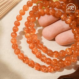 Ngọc Đan Tâm - Chuỗi Vòng Tay Hồng Nhật Vận VIP 6,5mm 8A - Mệnh Hoả & Mệnh Thổ 4