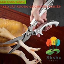 Kéo Cắt Xương Gà,Vịt Kéo Cộng Lực Bằng Thép Không Rỉ Cực Bén, Chuyên Cắt Thực Phẩm 2